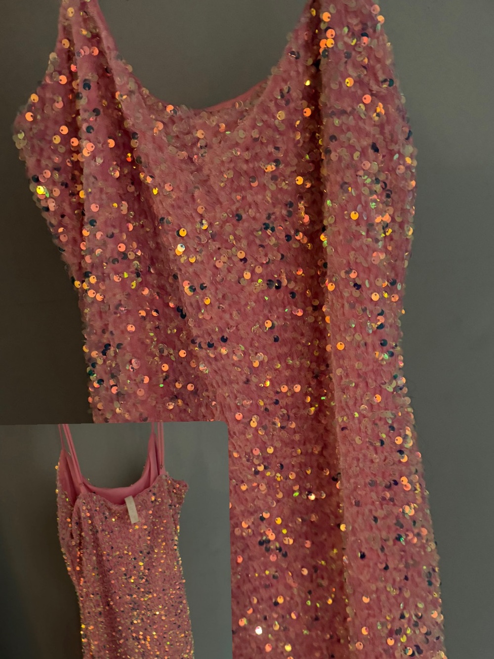 Lucy in the Sky Pink Sequin Slip Mini Dress - Picture 2 of 3